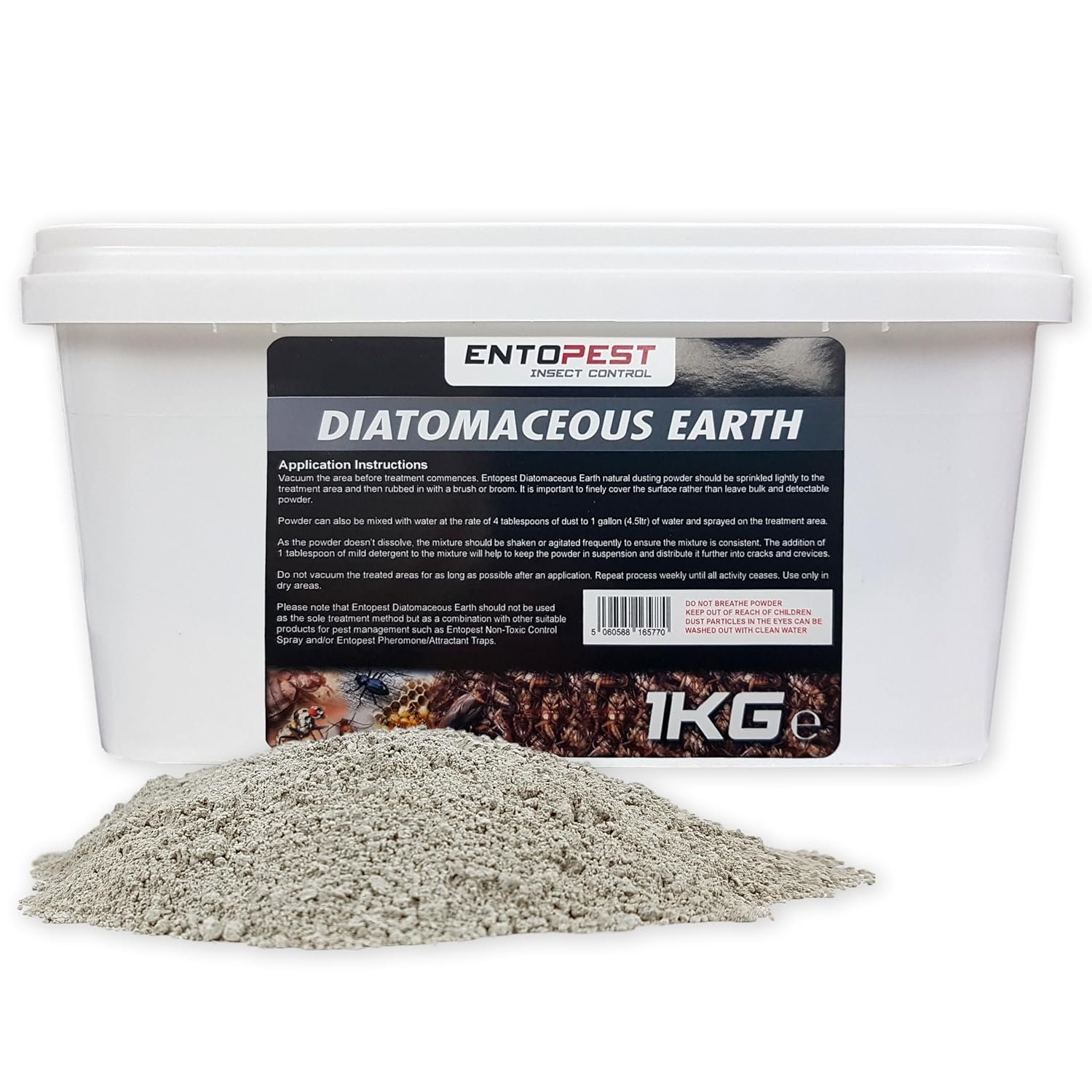 Diatomaceous earth powder